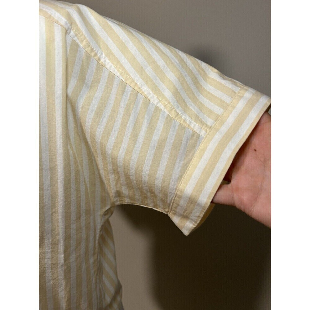 UNIVERSAL THREAD Crop V-neck Collared Stripe Short Sleeve Top Small - Picture 3 of 6